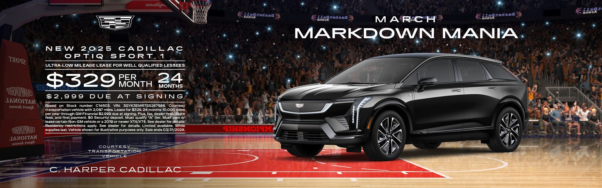 Lease a new 2025 Cadillac OPTIQ for $329/mo