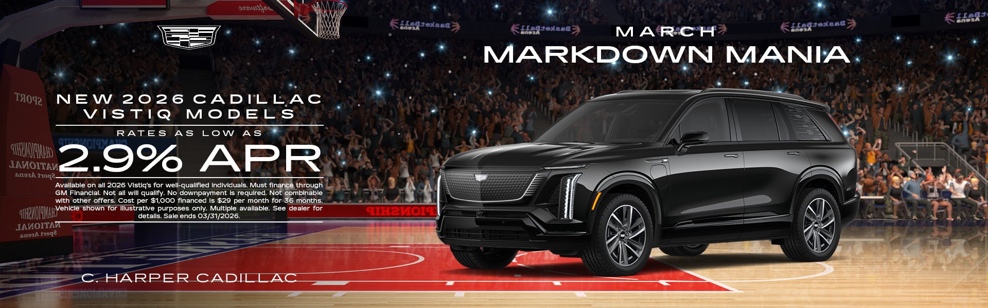 Get 2.9% APR on new 2025 Cadillac VISITIQ models