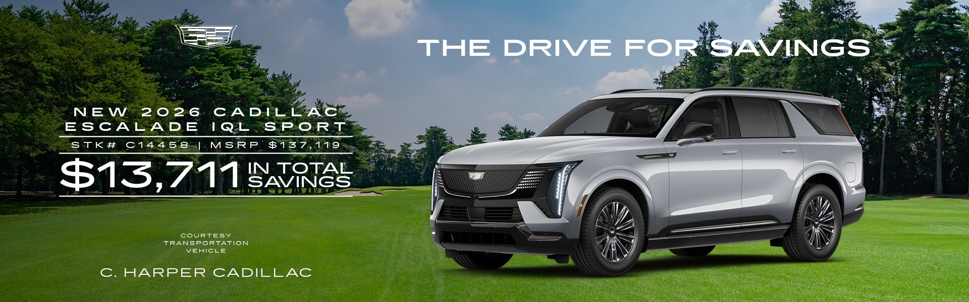 Save on a new 2026 Cadillac Escalade IQL Sport