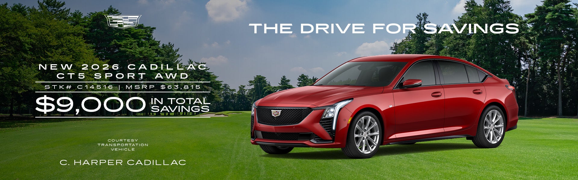 Save on a new 2026 Cadillac CT5 Sport