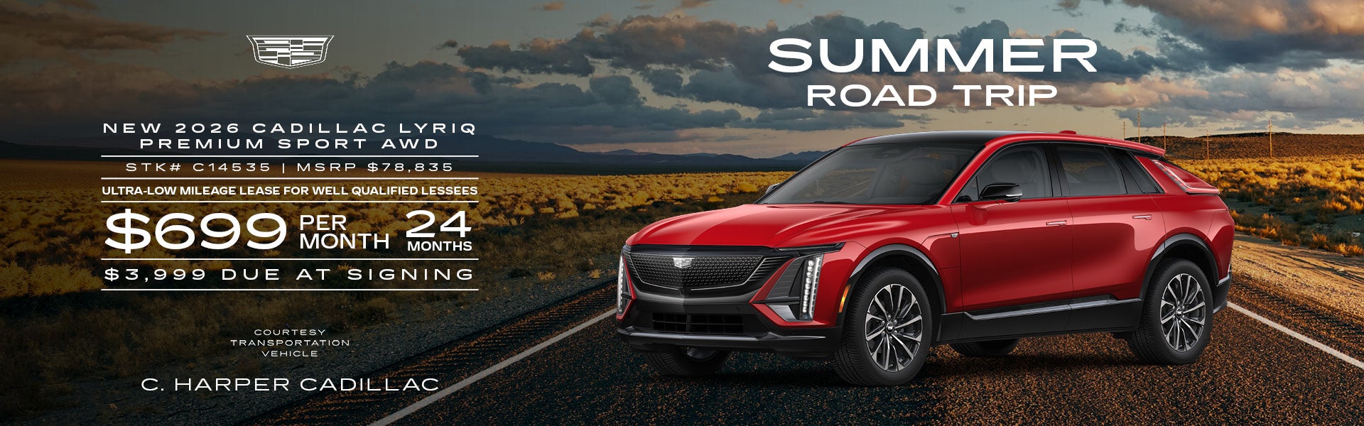 Lease a New 2026 Cadillac LYRIQ Premium Sport AWD